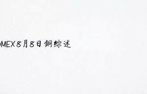 COMEX 8月8日铜综述