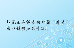 印尼正在调查向中国“非法”出口镍矿石的情况