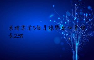 柬埔寨前5个月橡胶出口量增长2.5%