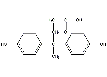4,4-双(4-羟基苯基)戊酸结构式