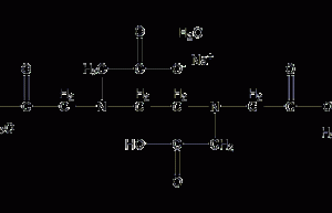 乙二胺-N,N,N',N'-四乙酸三钠盐三水结构式